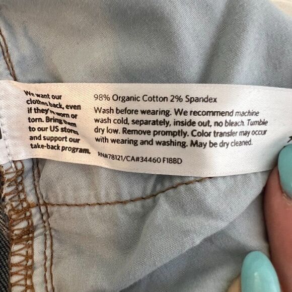 Eileen Fisher Raw Hem Cropped Capri Jeans Size 2 - Picture 4 of 6